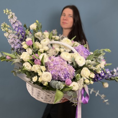 Авторская корзина Цветочный рай